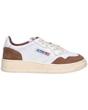 Autry Low-Top Trainers With Suede Overlays - White
