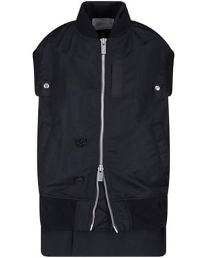 Sacai Nylon Twill Vest - Blue