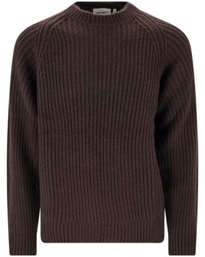 Carhartt Ribbed Crewneck Jumper - Brown