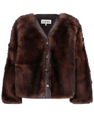 Loewe Shearling Jacket - Brown