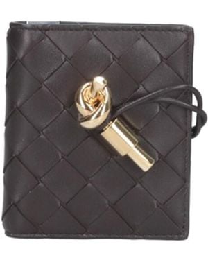 Bottega Veneta Bi-Fold Card Holder "Andiamo" - Black