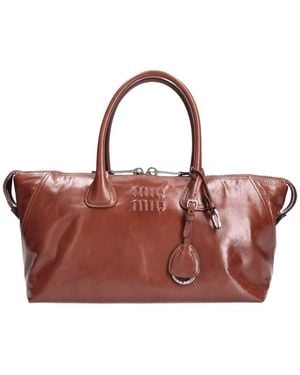 Miu Miu Logo Handbag - Red