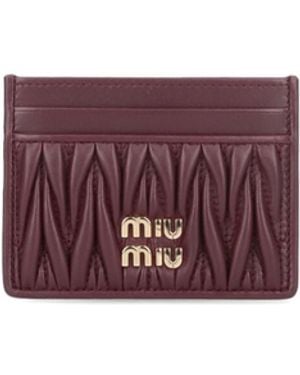 Miu Miu Cardholder Logo - Purple