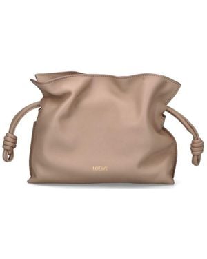 Loewe "Flamenco Clutch" Mini Bag - Natural