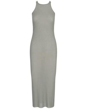 Rick Owens Ribbed Maxi Dress - Grey