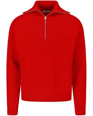 Jil Sander Zip Jumper - Red