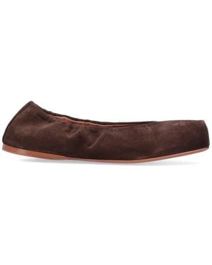Alaïa "Flat" Square Ballet Flats - Brown