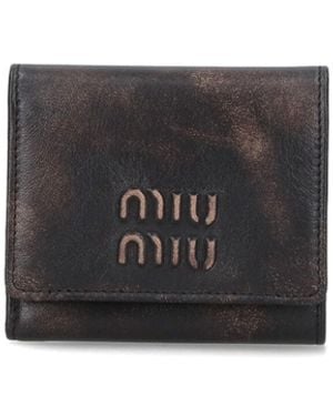 Miu Miu Nappa Leather Wallet - Black