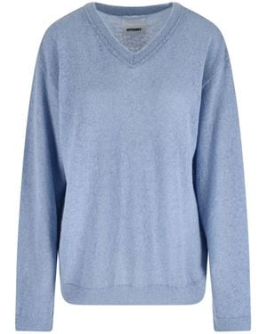 MYTHINKS V-Neck Jumper - Blue