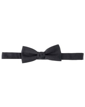 Saint Laurent Silk Bow Tie - Blue
