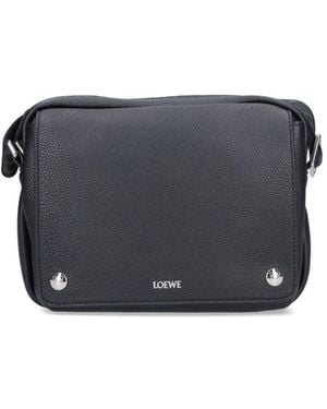 Loewe 'Pebble Messenger' Shoulder Bag - Black
