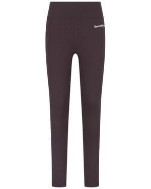 Sporty & Rich High-Waisted Logo Leggings - Purple