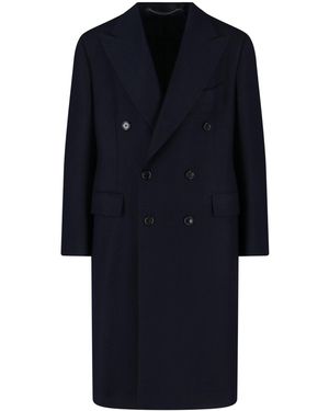 Cesare Attolini Double-Breasted Coat - Blue
