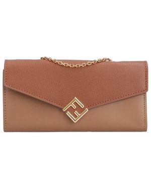 Fendi Chain Wallet "Ff Diamonds" - White