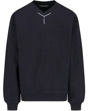 Y. Project Felpa Girocollo "Y Chrome" - Blu