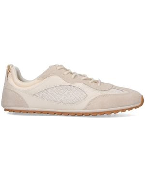 Tory Burch Retro-Style Lace-Up Sneaker - White