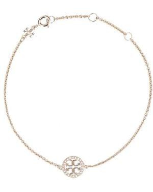 Tory Burch Bracelet With Rhinestones "Miller" - White