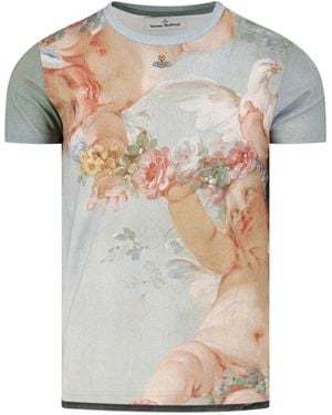 Vivienne Westwood Short-Sleeve T-Shirt With Cherubic Artwork - White