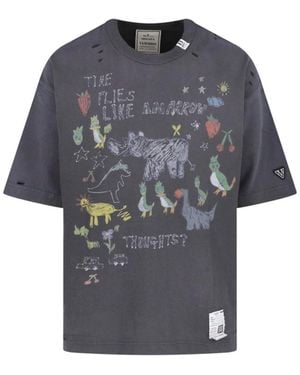 Maison Mihara Yasuhiro T-Shirt “Kids Doodle” - Grey