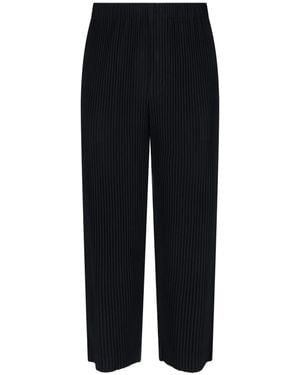 HOMME PLISSÉ 'Mc March' Pleated Trousers - Black