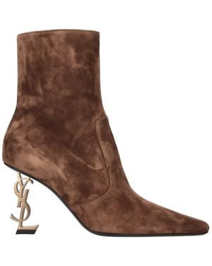 Saint Laurent Ankle Boots “Opyum” - Brown