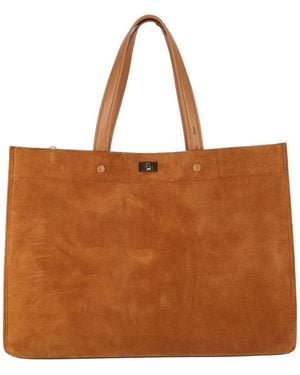 Anya Hindmarch Borsa Tote "Mortimer" - Marrone