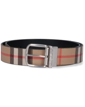 Burberry Belts Calf Grain Leather - Black