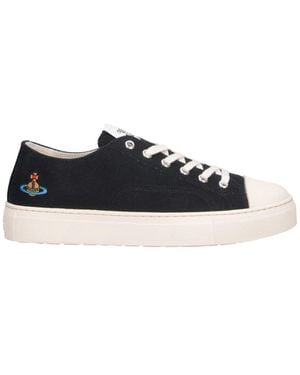 Vivienne Westwood Plimsoll Cotton Low-Top Trainers - Black