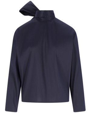 Saint Laurent Top Lavallière - Blu