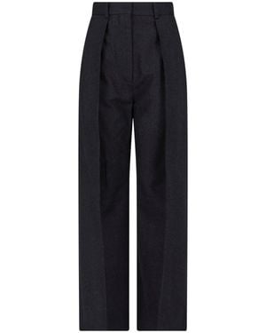 Victoria Beckham Tailored Wool Trousers - Blue