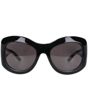 Gucci Occhiali Da Sole Rotondi - Nero