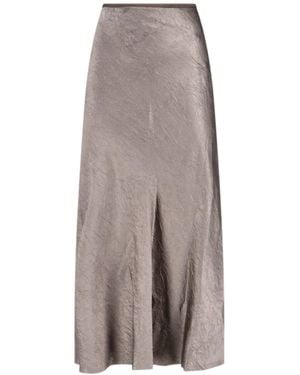 Maison Margiela Satin Midi Skirt - Gray