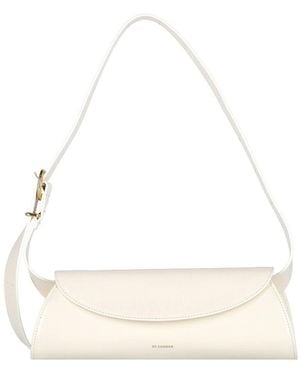 Jil Sander Mini Leather Shoulder Bag - White