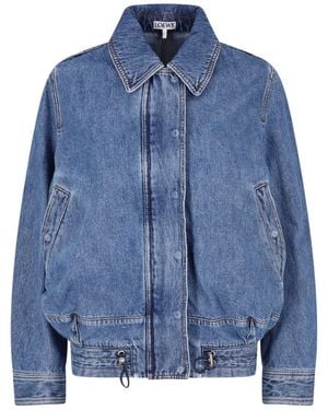 Loewe Denim Bomber Jacket - Blue
