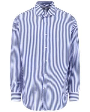 Laboratorio Del Carmine Striped Shirt - Blue