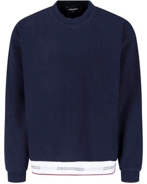 DSquared² Crewneck Logo Sweatshirt - Blue