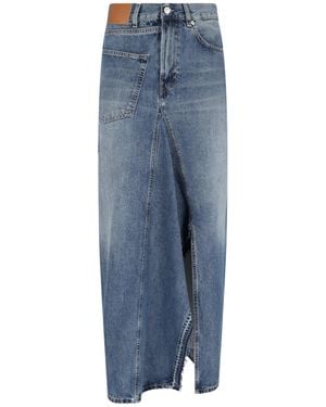 6397 Deconstructed Maxi Skirt - Blue