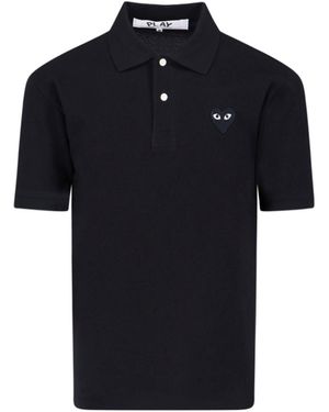 COMME DES GARÇONS PLAY Polo Logo - Nero