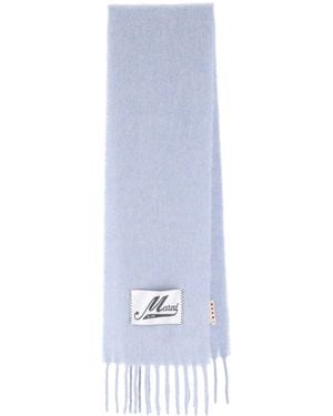 Marni Alpaca & Polyamide Scarf - White
