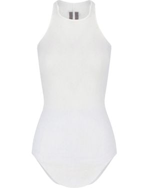 Rick Owens Ribbed Tank Top - White