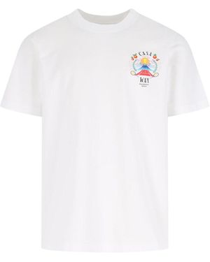 CASABLANCA T-Shirt "Casa Way Mountain" - Bianco