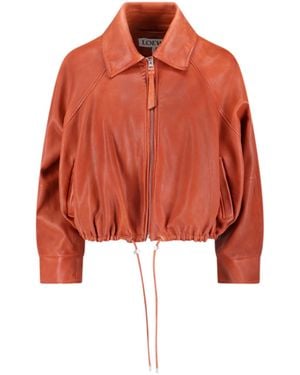 Loewe Lamb Leather Jacket - Red