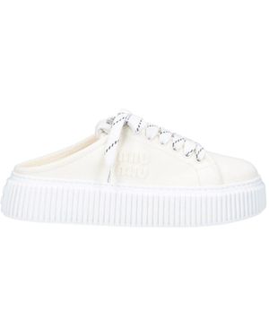 Miu Miu Denim Mules Trainers - White