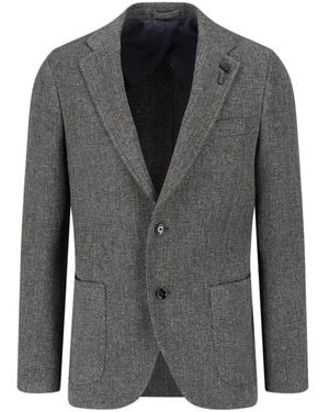 Lardini Single-Breasted Blazer - Grey