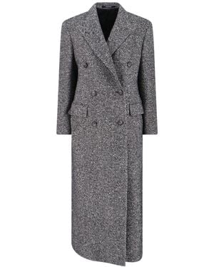 Tagliatore Cappotto Maxi In Misto Lana Vergine "Caitlyn" - Grigio