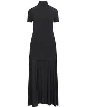 Jil Sander Layered Midi Dress - Black