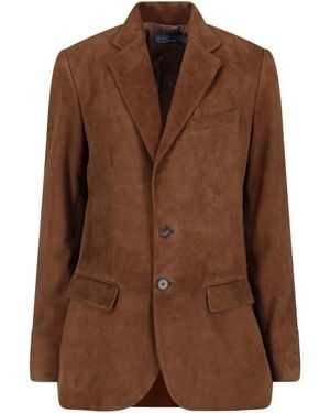 Polo Ralph Lauren Lamb Suede Blazer - Brown