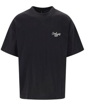 Carhartt T-Shirt “S/S Signature Script” - Blue