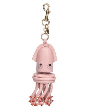 Anya Hindmarch Goat Leather Keychain Charm - Pink