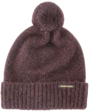 Golden Goose Alpaca & Virgin Wool Knit Beanie Hat For - Brown